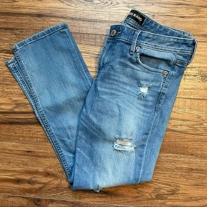 Express Cropped Skinny Low Rise Denim Jeans
